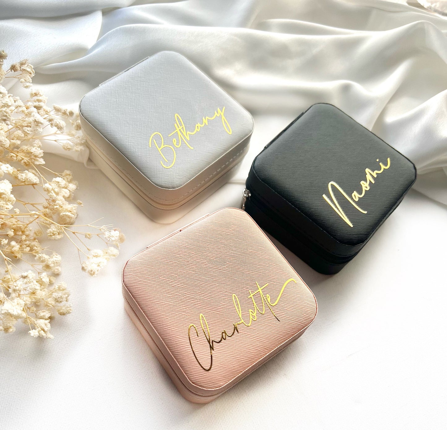 Personalised jewellery box, custom jewellery box,Personalised bridesmaid gifts, Personalised birthday gift for her, travel jewellery box