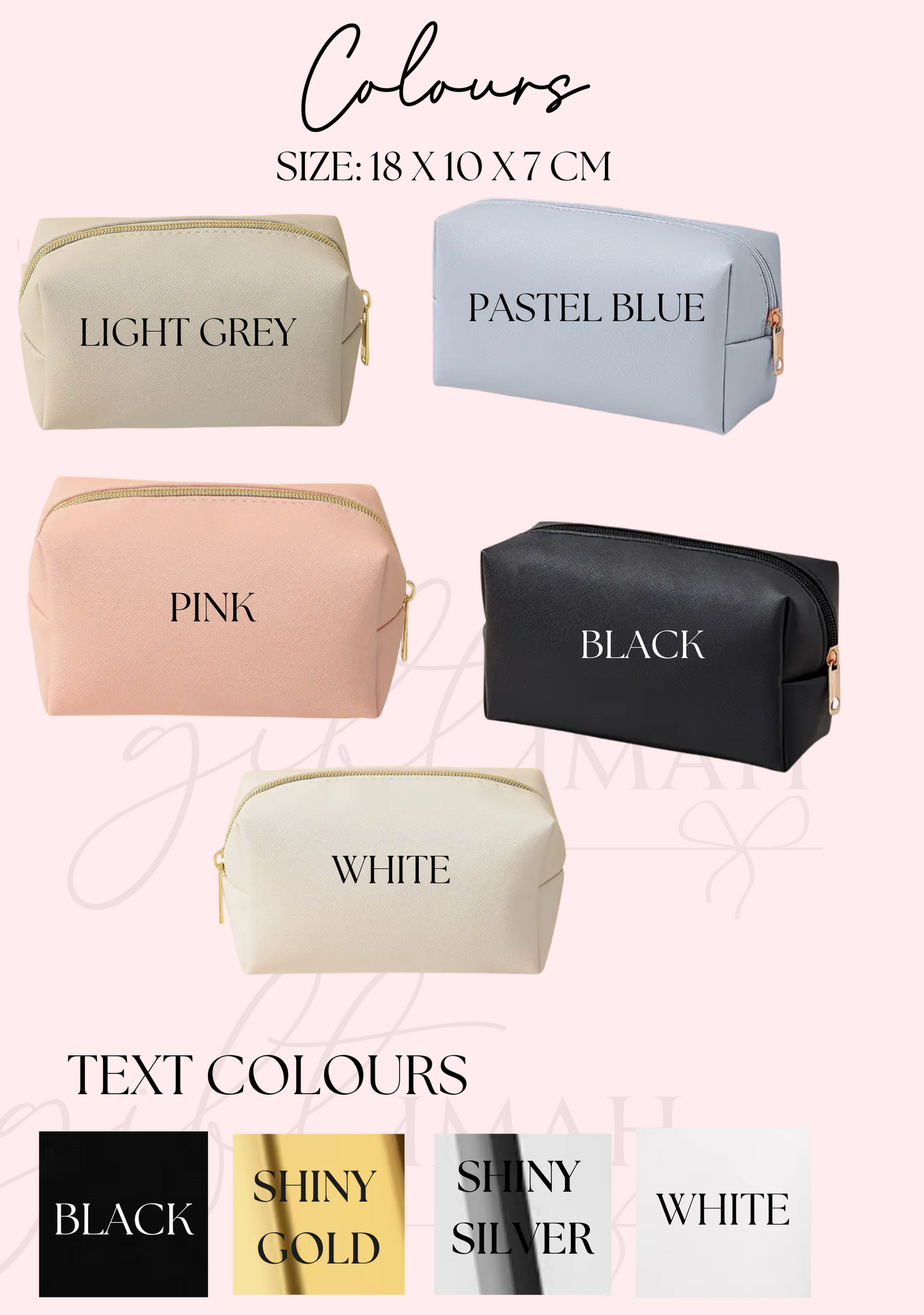 Personalised Cosmetic Case | Travel Case | Makeup Bag | Pencil Case