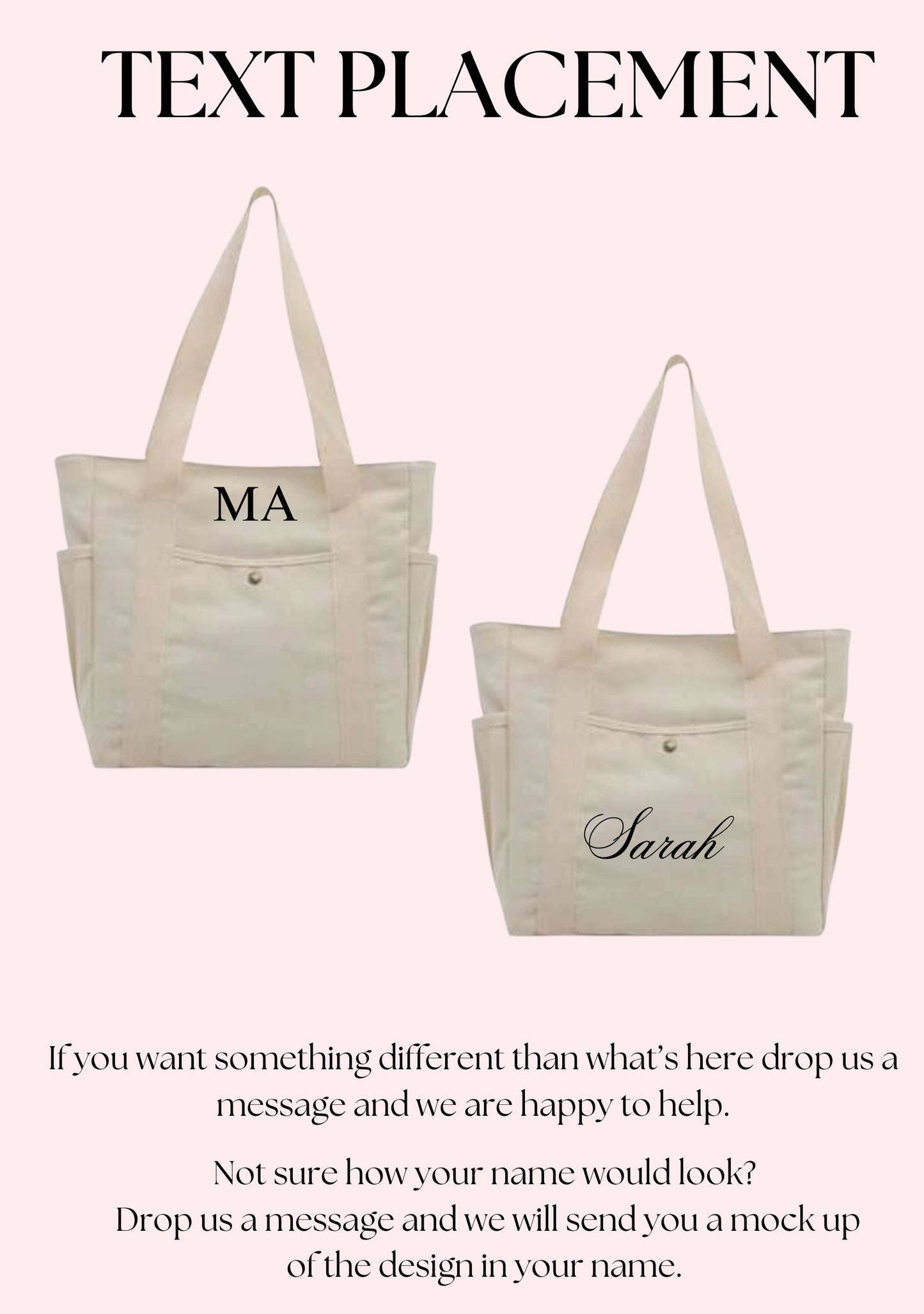 Personalised Canvas Tote Bag with Cup Holder | School Bag | Gym Bag