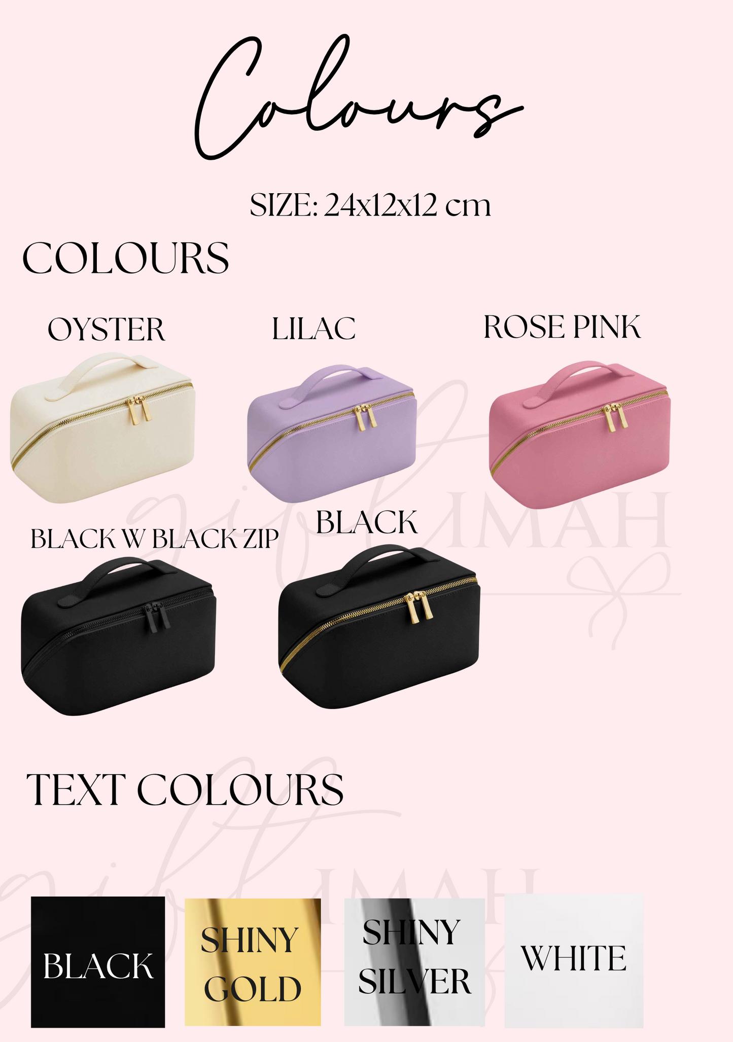 Personalised Premium Saffiano Fine Grain Flat Lay Makeup Bag | Accessory Travel Case |Large Size
