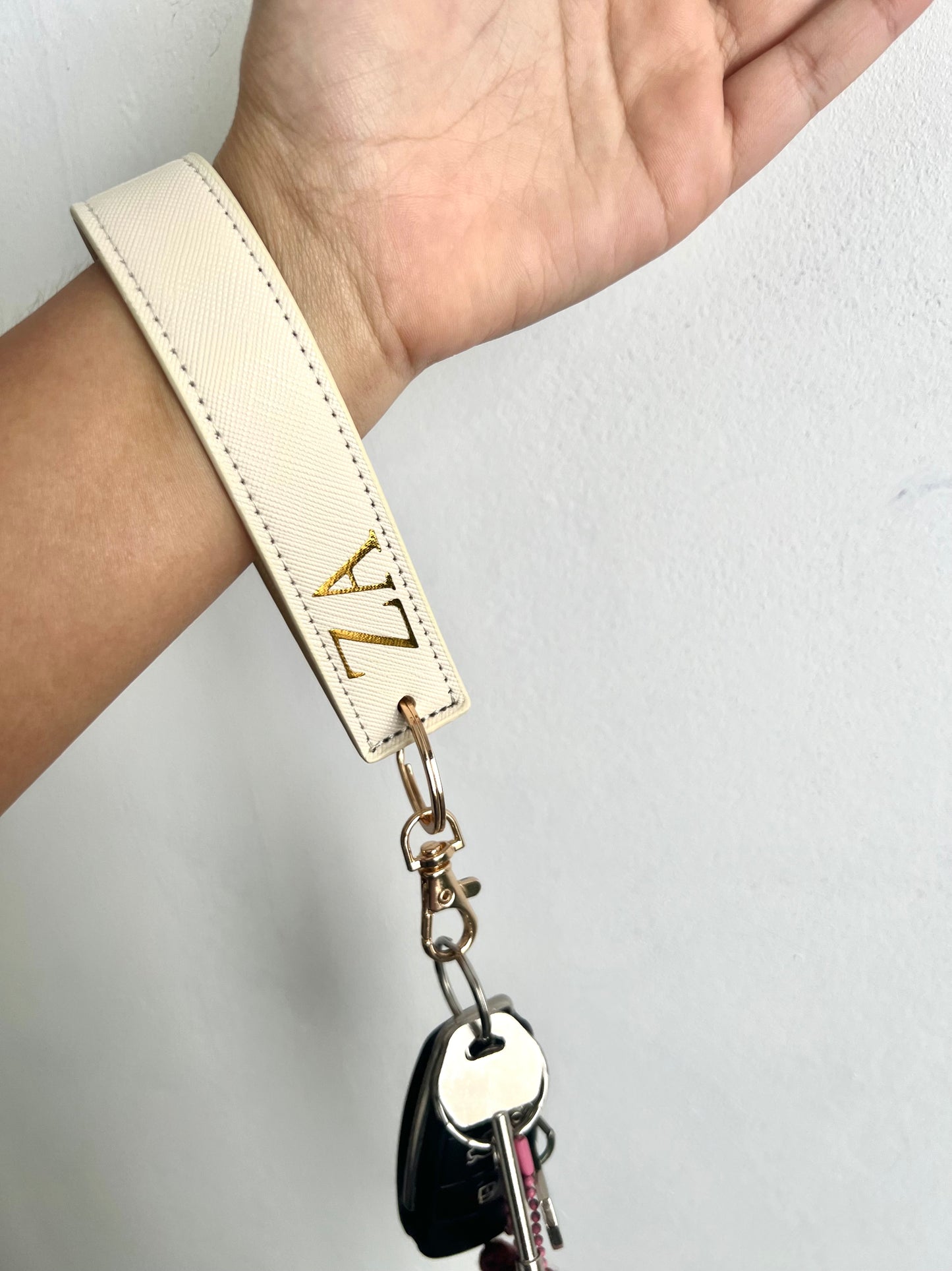 Personalised Initial Wristlet Keyring