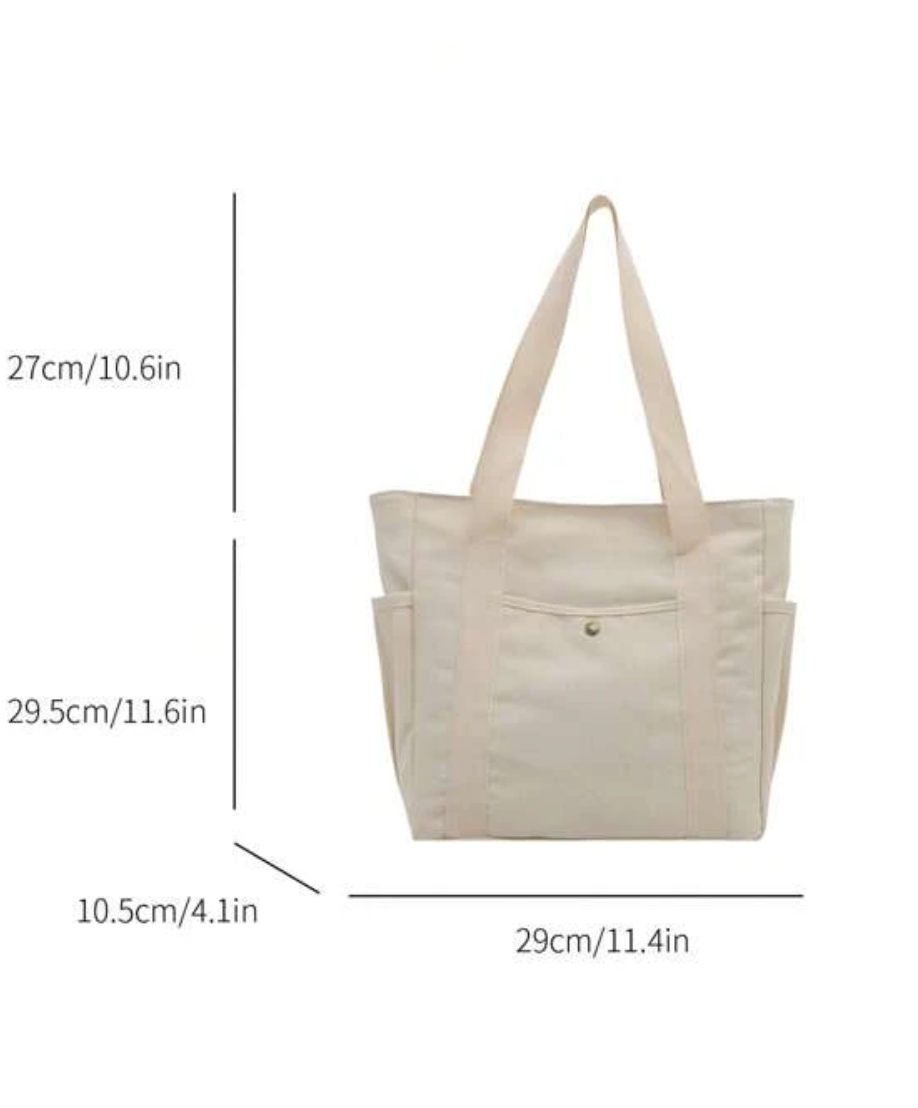 Personalised Canvas Tote Bag with Cup Holder | School Bag | Gym Bag