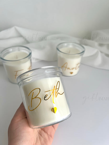 Scented Personalised Candle | Available in Pink & White