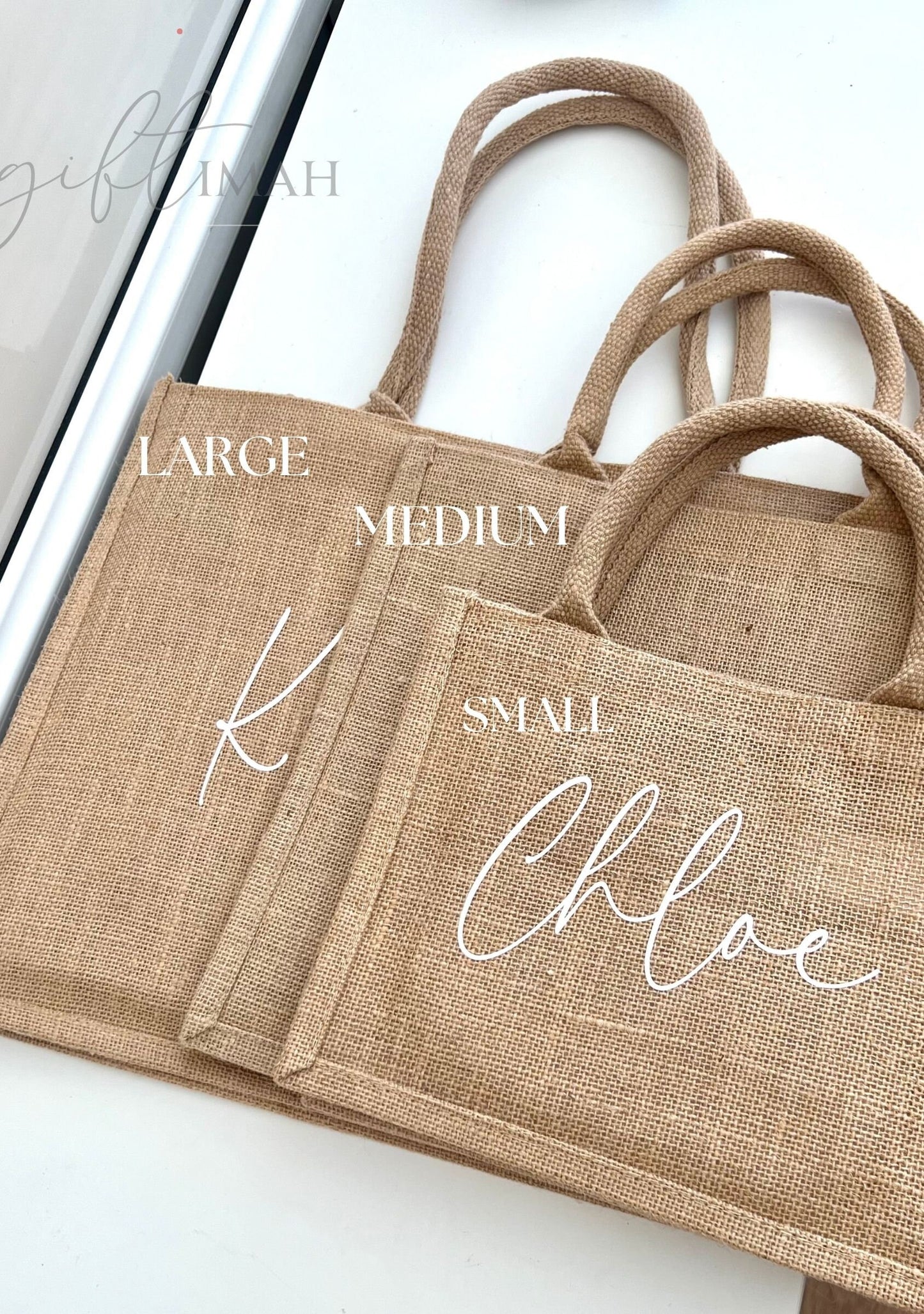 Personalised Burlap beach bag,Personalised bridesmaid hen do gift bag,custom jute bag,Reusable shopping bag,Personalised tote bag, Gift bag
