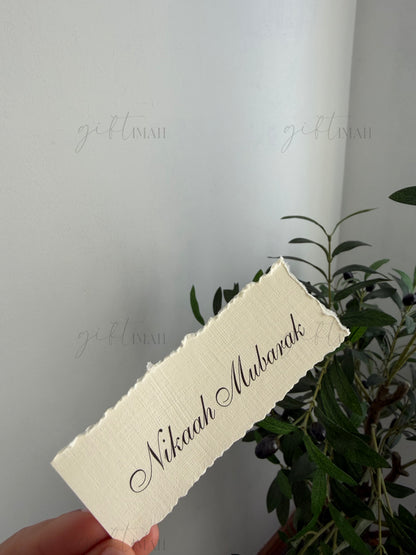 Custom Card Printed Calligraphy Topper