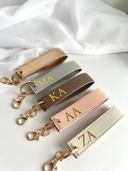 Personalised Initial Wristlet Keyring