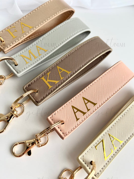 Personalised Initial Wristlet Keyring