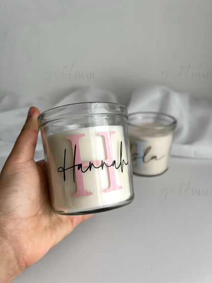 Scented Personalised Candle -Initial Design