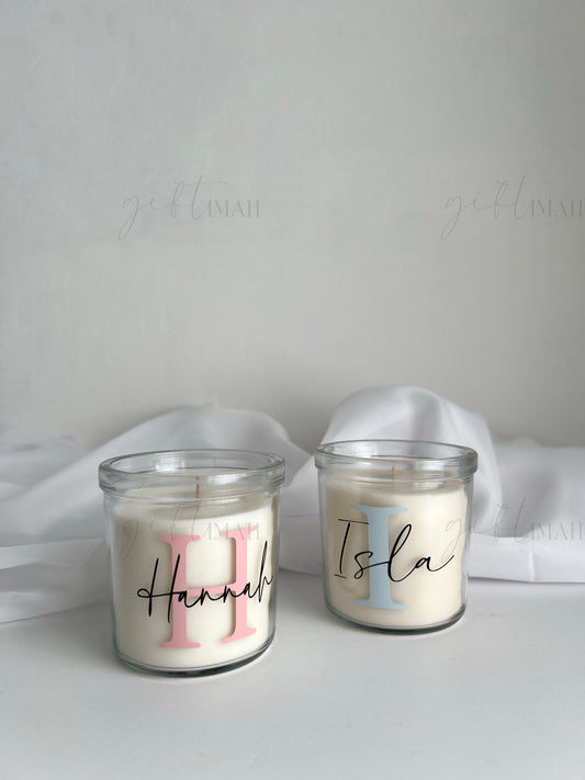 Scented Personalised Candle -Initial Design
