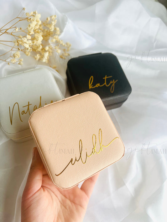 Personalised Faux Leather Jewellery Box