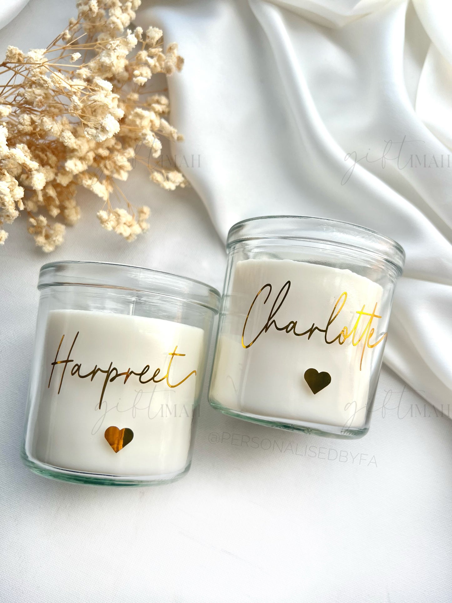 Scented Personalised Candle | Available in Pink & White