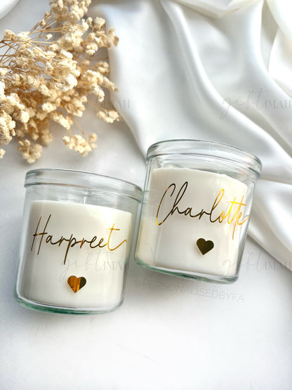 Scented Personalised Candle | Available in Pink & White