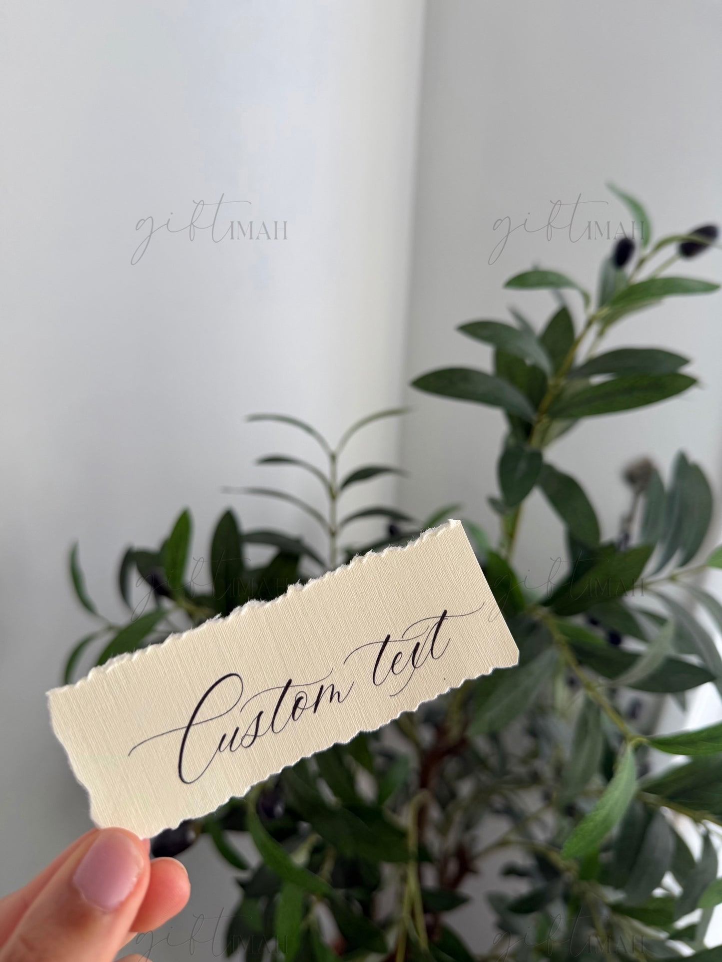 Custom Card Printed Calligraphy Topper