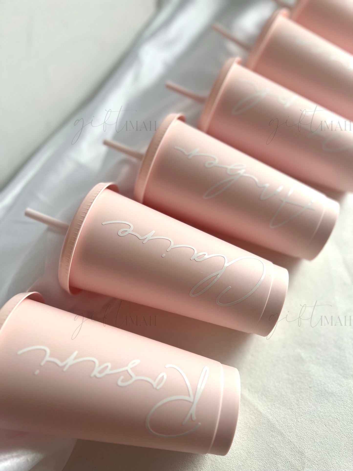 Personalised Cold Cup With Straw | Various Colours Available