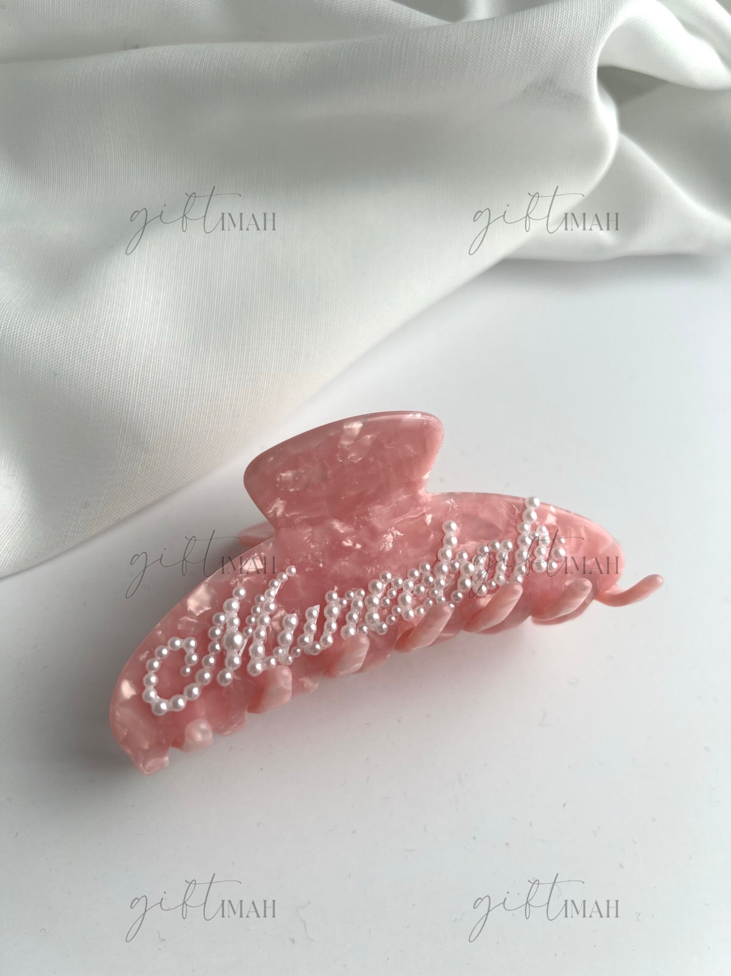 Personalised Custom Name Rhinestone Hair Claw Clip